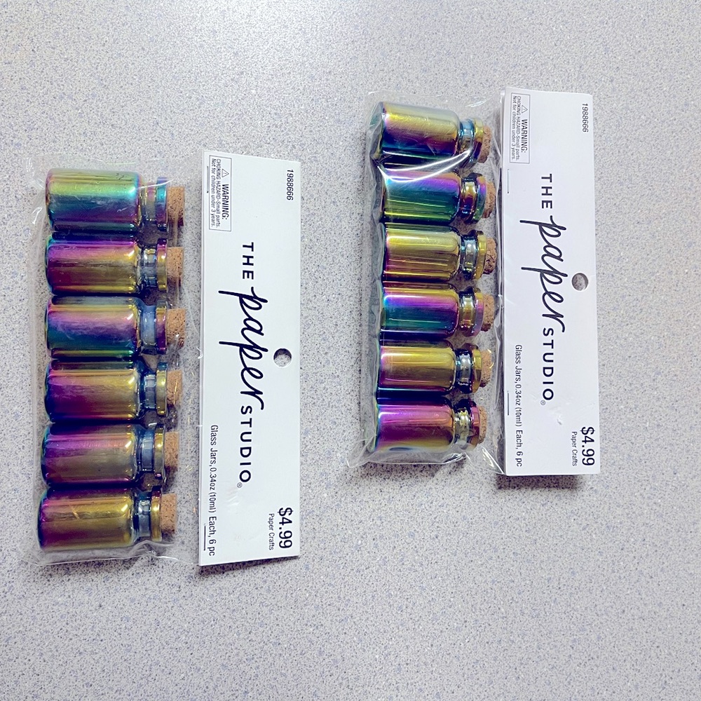 Paper studio glass jars (one set= two packs)